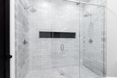 Large Format Tiles in Walk-in Shower